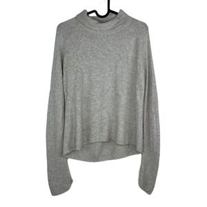 Madewell Light Grey Knit Cinematheque Mockneck Sweater Size XS Merino Alpaca